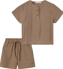 Skjorter|Fliink Shortssæt - Cha Cha - Pine Bark