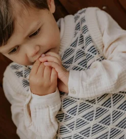 Unisex-Tøj|Skjorter|Fliink Skjorte - Musselin - Elmo - Sandshell