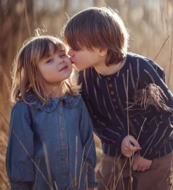 Skjorter|Fliink Skjorte - Vira - Insignia Blue/Sandshell