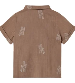 Skjorter|Fliink Skjorte k/æ - Hello - Pine Bark Cactus Aop