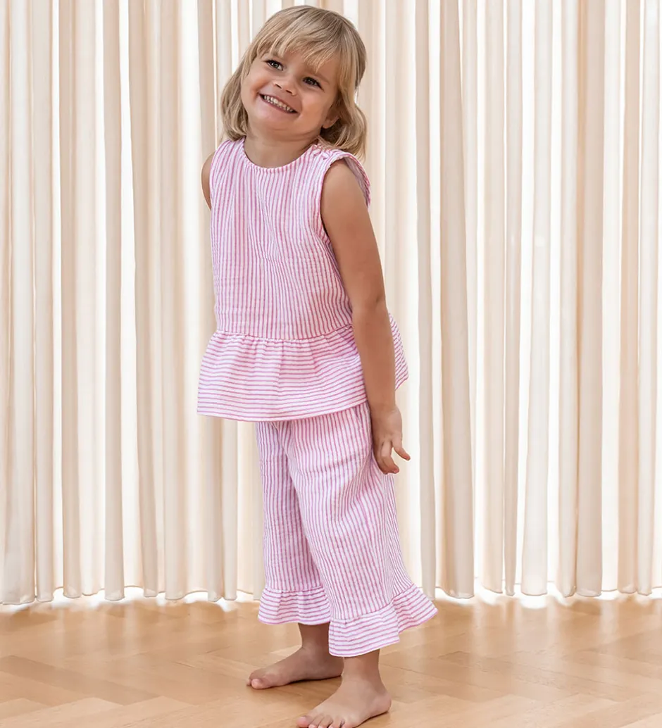 Toppe|Fliink Top - Ciao - Cloud Dancer/Pink Stripe