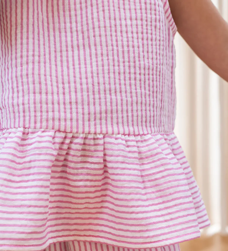 Toppe|Fliink Top - Ciao - Cloud Dancer/Pink Stripe