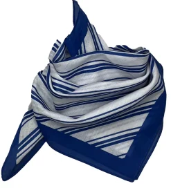 Tørklæder|Fliink Tørklæde - Kota - 50x50 cm - Cloud Dancer m. Striber