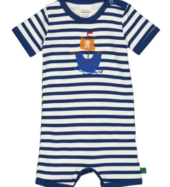 Sommerdragter|Freds World Sommerdragt - Stripe applique - Almond/ Navy