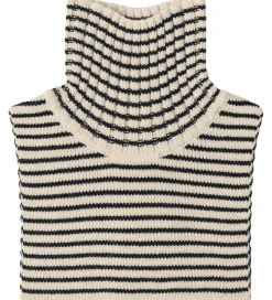 Tørklæder|Halsedisser|FUB Halsedisse - Strik - Uld - Ecru/Dark Navy
