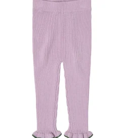 Leggings|FUB Leggings - Rib - Strik - Uld - Iris