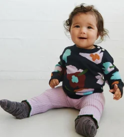 Leggings|FUB Leggings - Rib - Strik - Uld - Iris