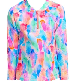 Badetøj|Funkita Badebluse - Zippy Rash Vest - UV50+ - Tickle Pink