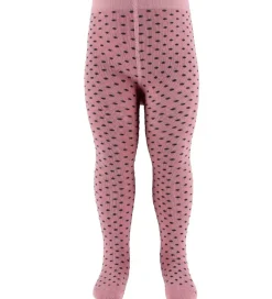 Strømpebukser|Fuzzies Strømpebukser - Gl. Rosa m. Koksgrå Prikker