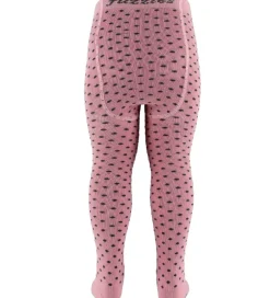 Strømpebukser|Fuzzies Strømpebukser - Gl. Rosa m. Koksgrå Prikker