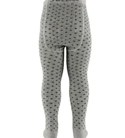 Basis|Fuzzies Strømpebukser - Grå m. Prikker