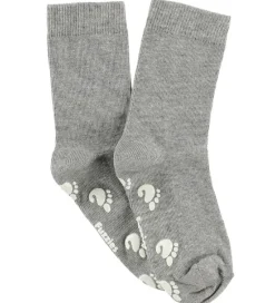 Strømper|Fuzzies Strømper m. Antiskrid - Gråmeleret