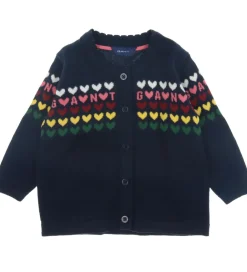 Striktrøjer|GANT Cardigan - Strik - Heart - Evening Blue
