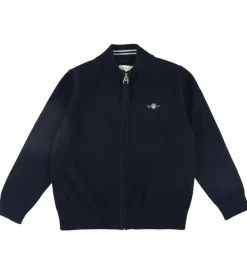 Striktrøjer|GANT Cardigan - Strik - Shield - Evening Blue