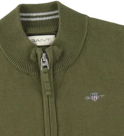 Striktrøjer|GANT Cardigan - Strik - Shield - Juniper Green