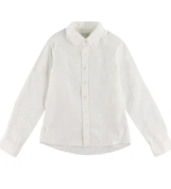 Skjorter|Konfirmationstøj|GANT Skjorte - Hør/Bomuld - Hvid