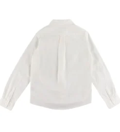 Skjorter|Konfirmationstøj|GANT Skjorte - Hør/Bomuld - Hvid