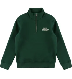 Sweatshirts|GANT Sweatshirt - Graphic - Half Zip - Tartan Green