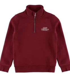 Sweatshirts|GANT Sweatshirt - Graphic - Half Zip - Plumped Red