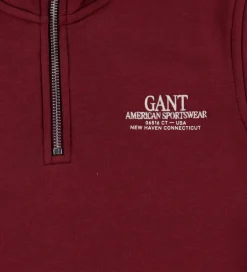 Sweatshirts|GANT Sweatshirt - Graphic - Half Zip - Plumped Red