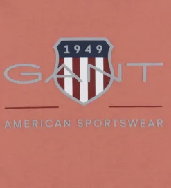 T-Shirts|GANT T-shirt - Faded Brick m. Logo