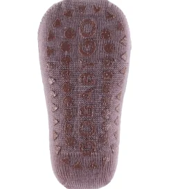 Uld|Strømpebukser|GoBabyGo Kravlestrømpebukser - Noos - Uld - Dark Purple Dove