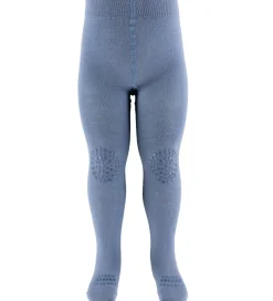 Uld|Strømpebukser|GoBabyGo Kravlestrømpebukser - Noos - Uld - Stone Blue