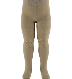 Strømpebukser|GoBabyGo Kravlestrømpebukser - Bambus - Champagne Beige m. Glimm