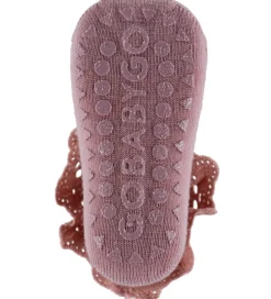 Strømper|Uld|GoBabyGo Skridsikre Strømper - Uld - Woodrose m. Blonde