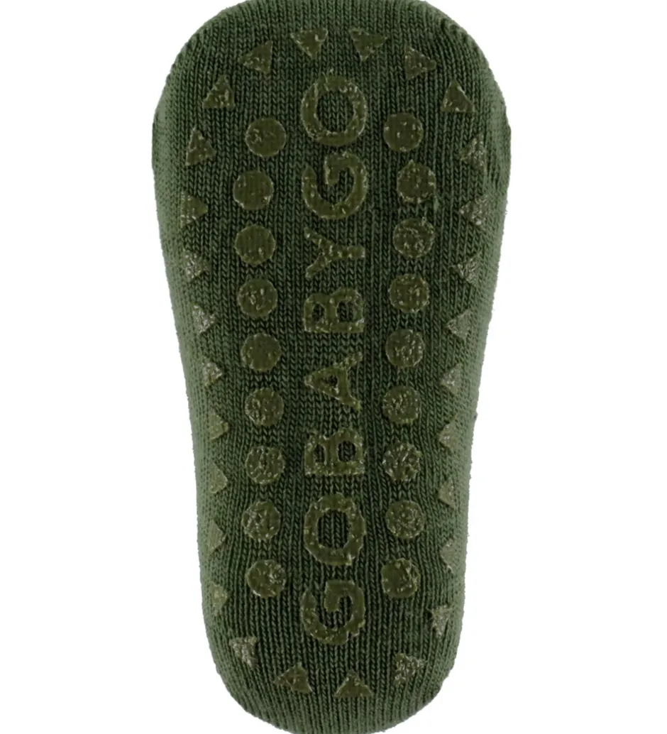 Strømper|Uld|GoBabyGo Skridsikre Strømper - Uld - Olivine