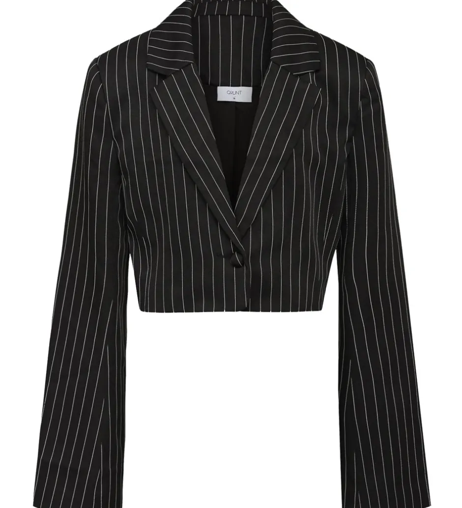 Konfirmationstøj|Grunt Blazer - Crop - Mayo - Sort