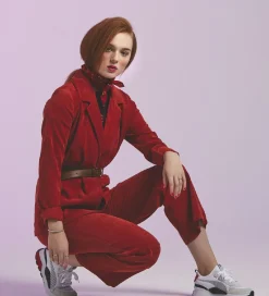 Konfirmationstøj|Jakkesæt Og Blazers|Grunt Blazer - Fløjl - Sigga - Rusty