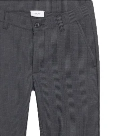 Konfirmationstøj|Grunt Bukser - Dude Ankle - Mørkegrå Check