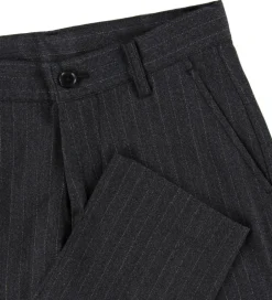 Konfirmationstøj|Grunt Bukser - Rick - Grå Stribet