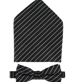 Slips Og Butterfly|Konfirmationstøj|Grunt Butterfly m. Lommetørklæde - Sort/Hvid