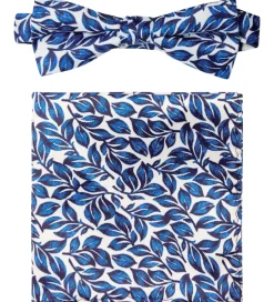 Slips Og Butterfly|Konfirmationstøj|Grunt Butterfly m. Lommetrøklæde - Our Leaf - Blue Flower