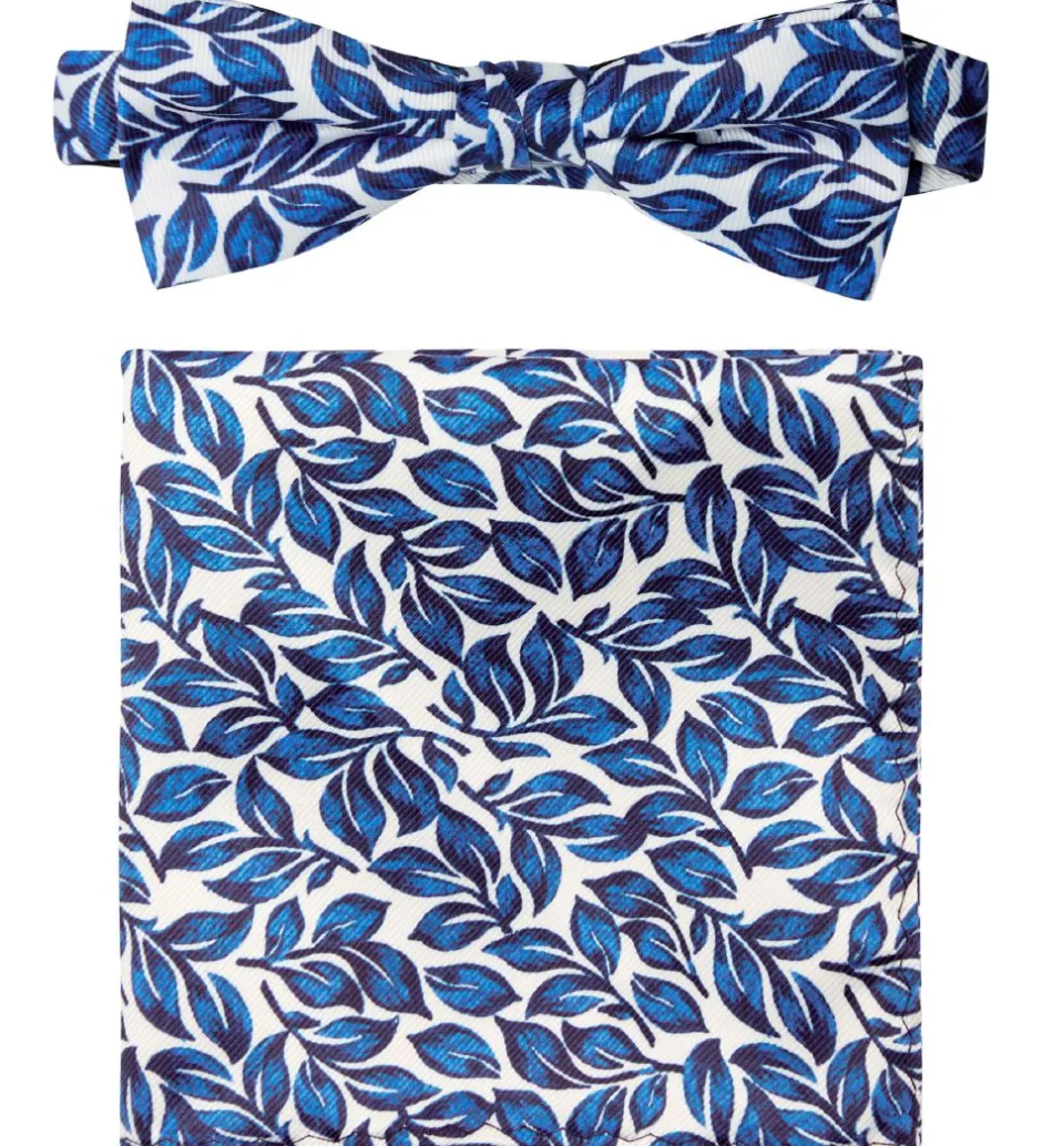 Slips Og Butterfly|Konfirmationstøj|Grunt Butterfly m. Lommetrøklæde - Our Leaf - Blue Flower