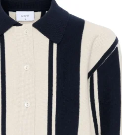 Cardigans|Grunt Cardigan - Strik - GrBaja - Navy-Sand