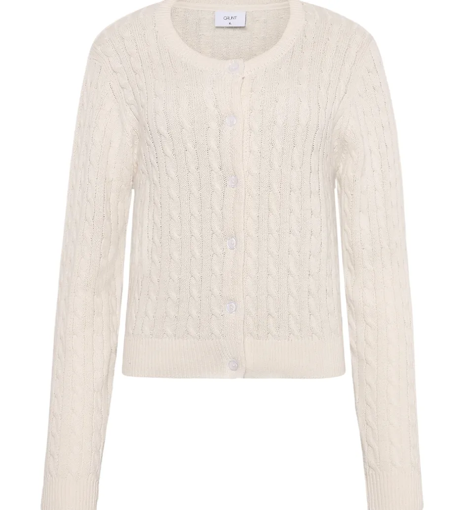 Striktrøjer|Grunt Cardigan - Strik - GrLine - Off White