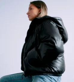 Overgangsjakker|Dunjakker Og Dynejakker|Grunt Dynejakke - PU - GRMai - Sort