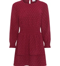 Kjoler|Grunt Kjole - GrSpelug - Dot - Dark Red