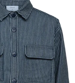 Konfirmationstøj|Grunt Skjorte - Dalmin - Navy/Hvidstribet