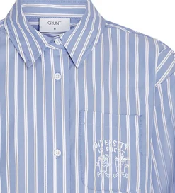 Skjorter|Grunt Skjorte - GrFully - Blå m. Striber