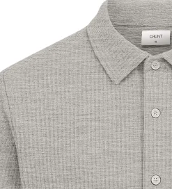 Skjorter|Konfirmationstøj|Grunt Skjorte - Vaflet - GRAlfred - Light Grey Melange