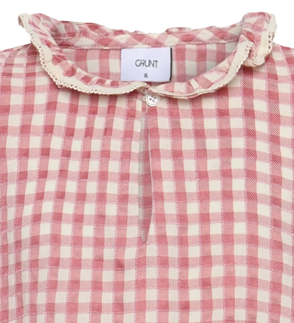 Toppe|Grunt Top - GrArte - Rosa/Hvidternet