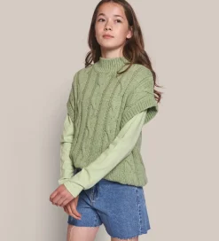 Veste|Grunt Vest - Strik - Brie - Light Green