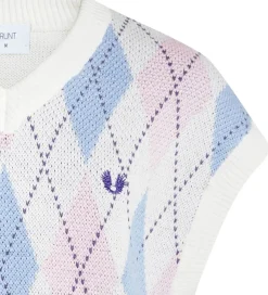 Veste|Grunt Vest - Strik - Canellia - Off White m. Tern