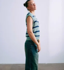 Veste|Konfirmationstøj|Grunt Vest - Strik - GrLine - Dust Green/Navy