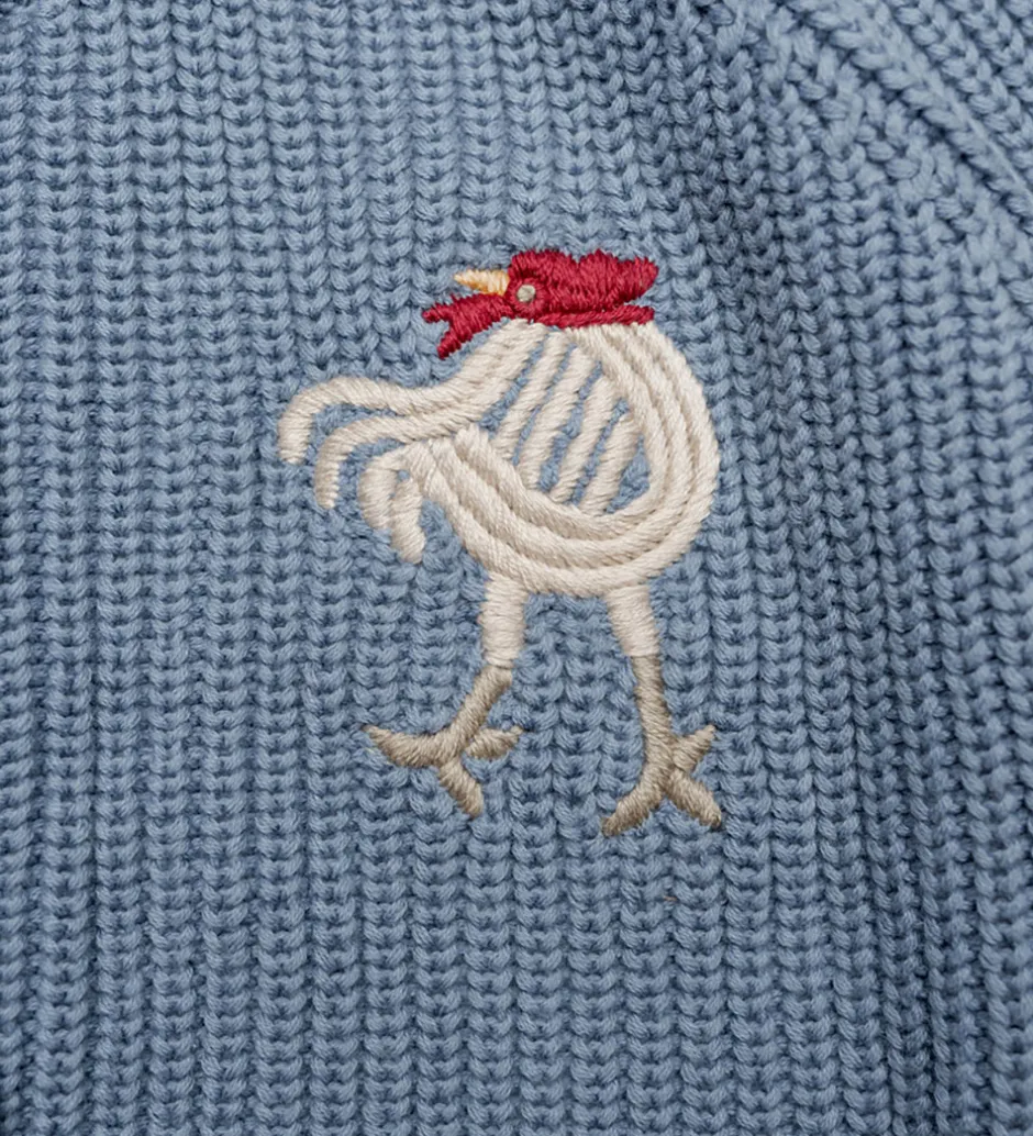 Striktrøjer|Hanevild Cardigan - Strik - Kaj - Blue Blizzard