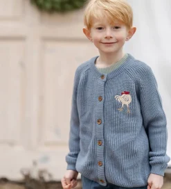 Striktrøjer|Hanevild Cardigan - Strik - Kaj - Blue Blizzard